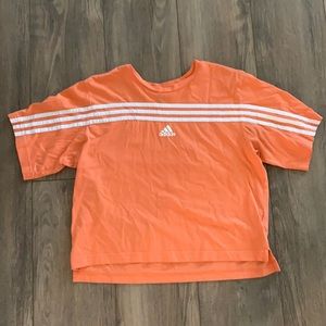 Orange Adidas cropped top